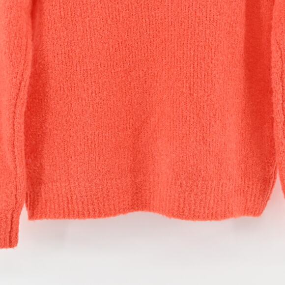 LOVERS FRIENDS Sweater Womens Size XS Wool Blend Coral Mock Neck Knit Top Cozy - Picture 6 of 12